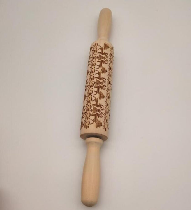 Wooden Rolling Pin for Baking and Noodles – Non-Stick Natural Wood