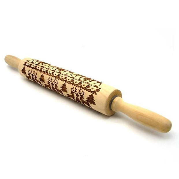 Wooden Rolling Pin for Baking and Noodles – Non-Stick Natural Wood