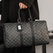 बड़ी क्षमता वाला छोटी दूरी का क्रॉसबॉडी बैग, कोरियाई प्लेड यात्रा हैंडबैग