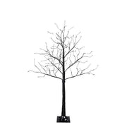 Halloween ghost trees with lights - spooky black tree with bare branches for Halloween decor centerpiece.
