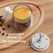 पोर्टेबल ऑफिस ड्रिंकवेयर स्वचालित मिक्सिंग इलेक्ट्रिक ग्लास कॉफी मग 